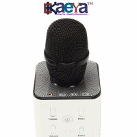OkaeYa-New Microphone Wireless, Portable Handheld Singing Machine Condenser Microphones Mic And Bluetooth Speaker Compatible with iPhone/ iPad/ iPod/ and all android smartphones-Q7 Mic
